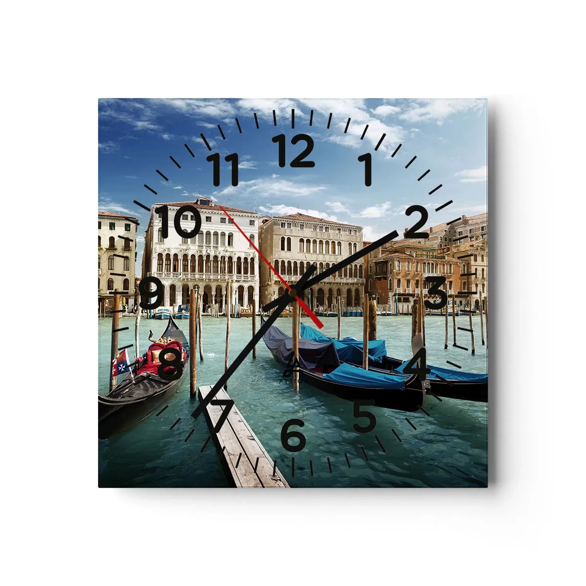 Horloge murale - Pendule murale - Palace bleu ciel - 30x30 cm