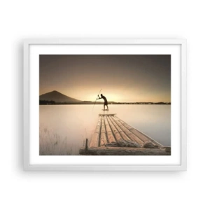 Affiche dans un cadre blanc - Poster - Avant la fin du jour - 50x40 cm
