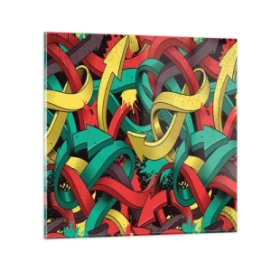 Impression sur verre - Image sur verre - Quel chemin vers le but ? - 70x70 cm