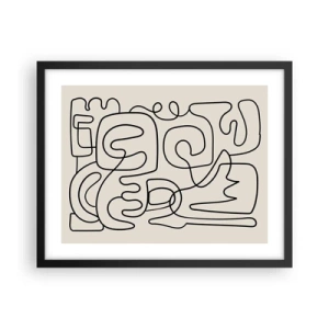 Affiche dans un cadre noir - Poster - Suivez les indices - 50x40 cm