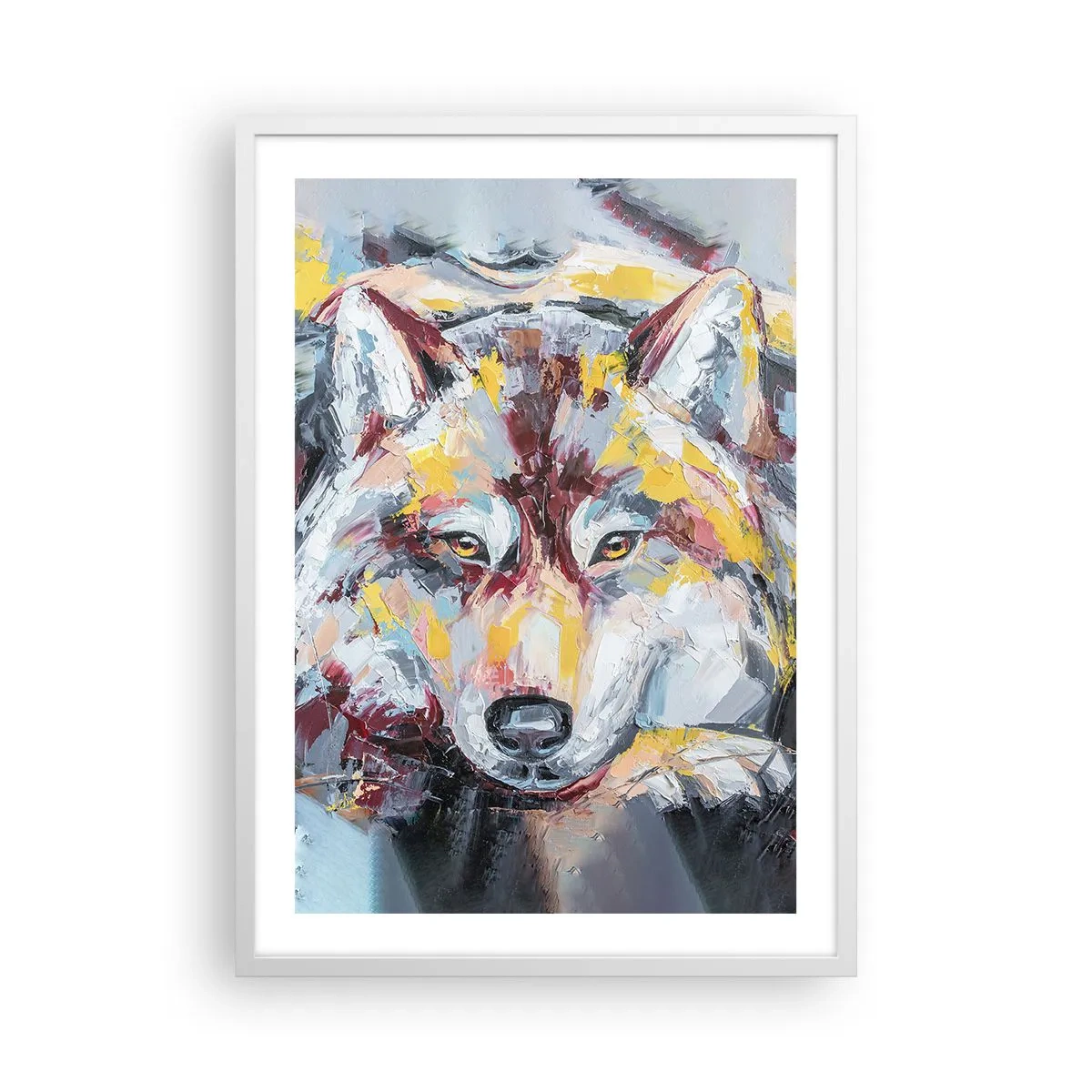 Affiche dans un cadre blanc - Poster - En paix au milieu des siens - 50x70 cm