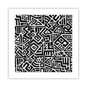 Affiche - Poster - Composition précolombienne - 40x40 cm