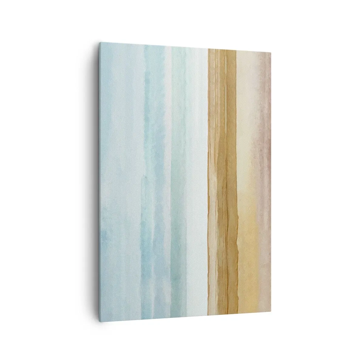 Impression sur toile - Image sur toile - Paysage de plage abstrait aux tons pastel - 70x100cm - Réconfort - Décoration murale moderne pour le salon et la chambre ARTTOR