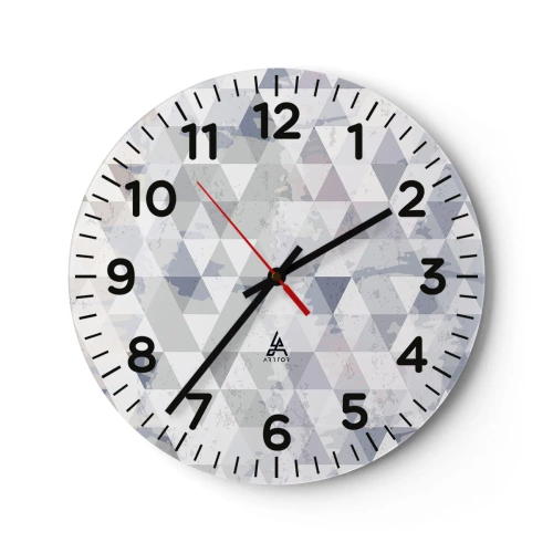 Horloge murale - Pendule murale - En rythme de trois - 30x30 cm