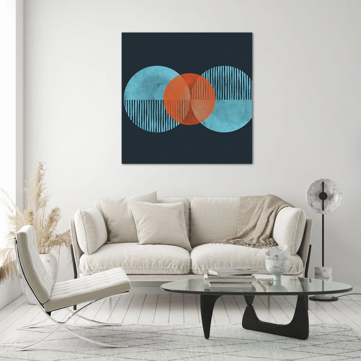 Impression sur verre - Image sur verre - Composition symétrique - 60x60 cm