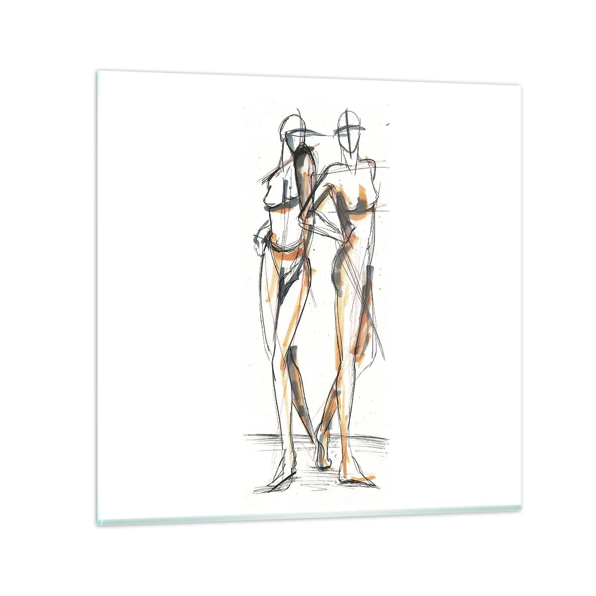 Impression sur verre - Image sur verre - Étude de la grâce - 50x50 cm