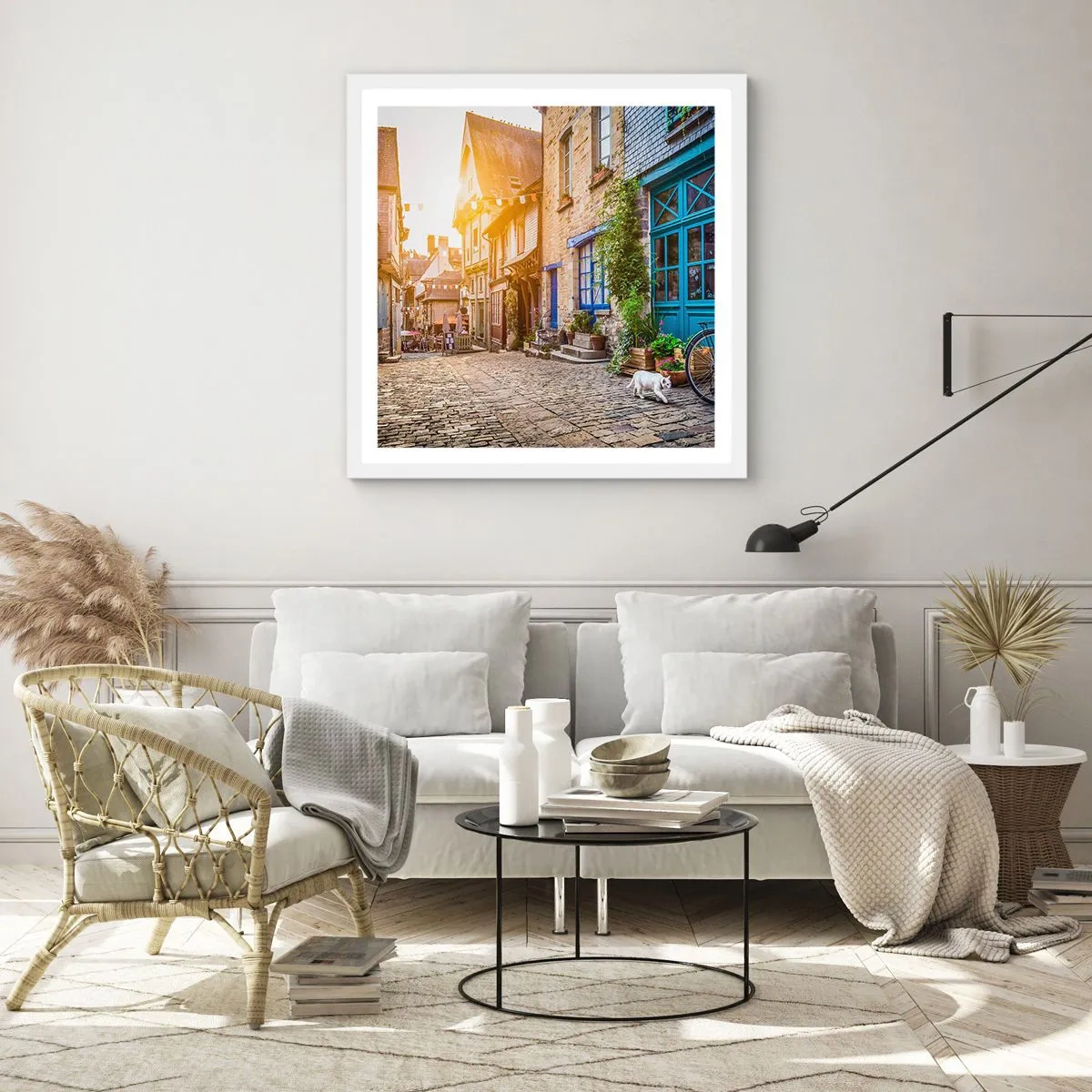 Affiche dans un cadre blanc - Poster - Aux confins du monde - 60x60 cm