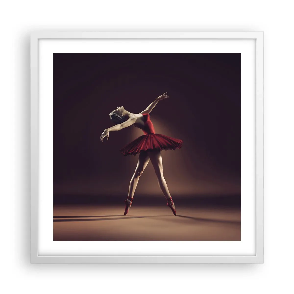 Affiche dans un cadre blanc - Poster - Une danseuse étoile - 50x50 cm