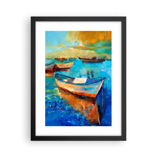Affiche dans un cadre noir - Poster - Dans la baie du sud - 30x40 cm