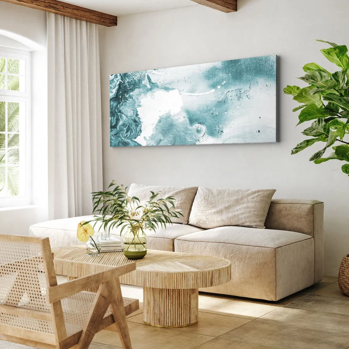 Impression sur toile - Image sur toile - Marécage bleu - 90x30 cm