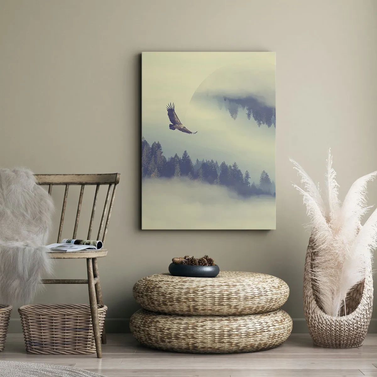 Impression sur toile - Image sur toile - J'ai vu l'ombre d'un aigle - 45x80 cm