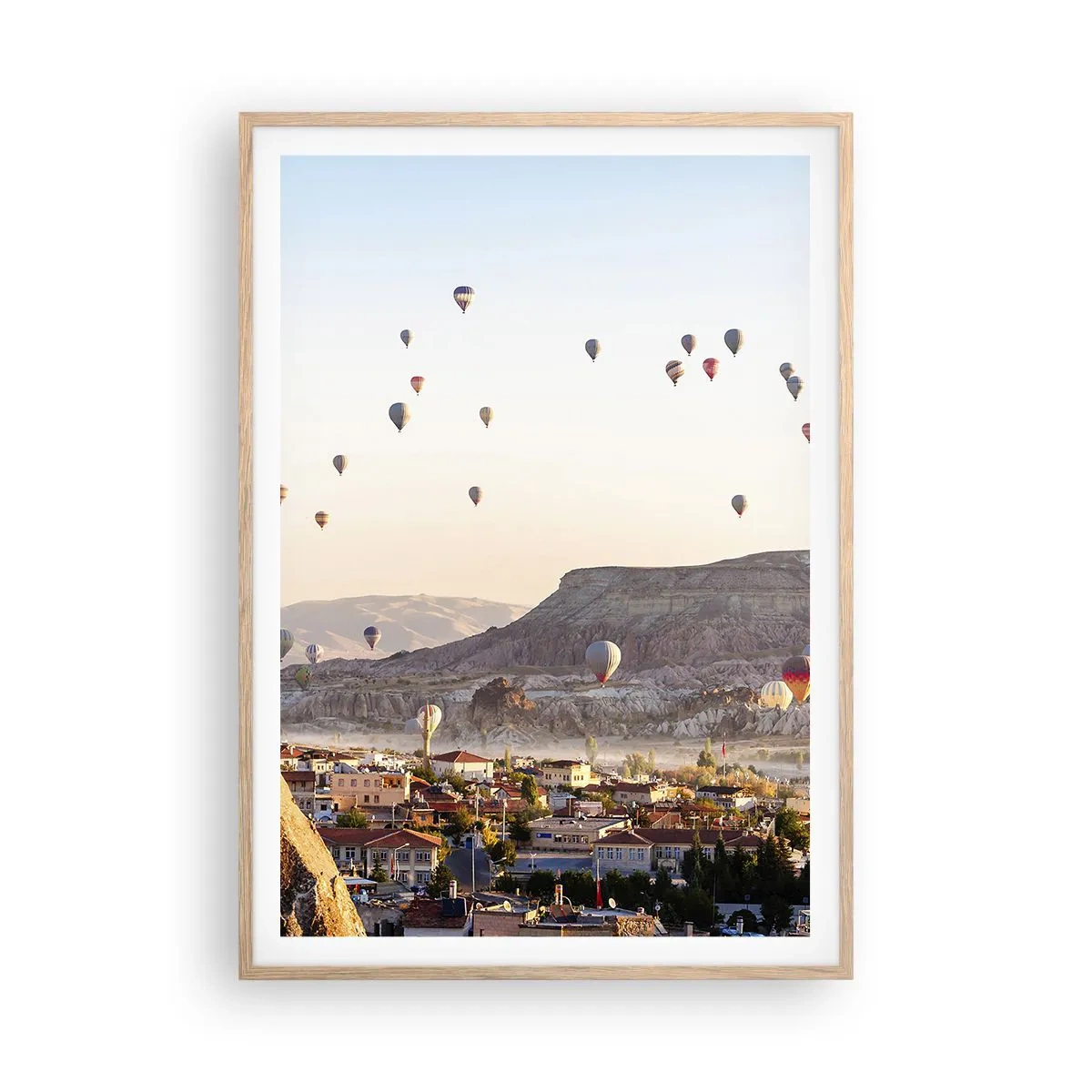 Affiche dans un chêne clair - Poster - Comme des navires dans le ciel - 70x100 cm
