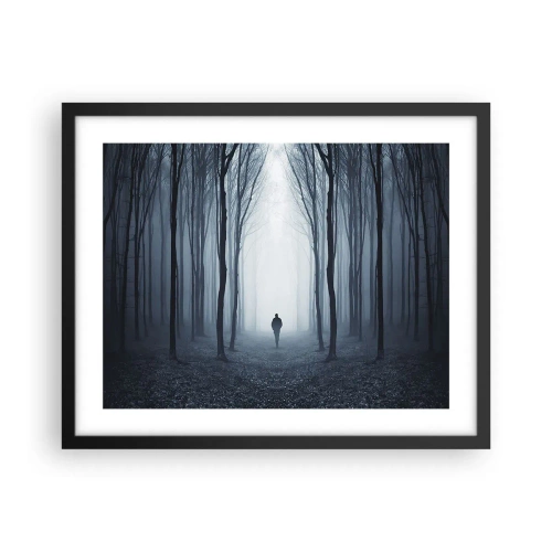 Affiche dans un cadre noir - Poster - Tout est simple et clair - 50x40 cm