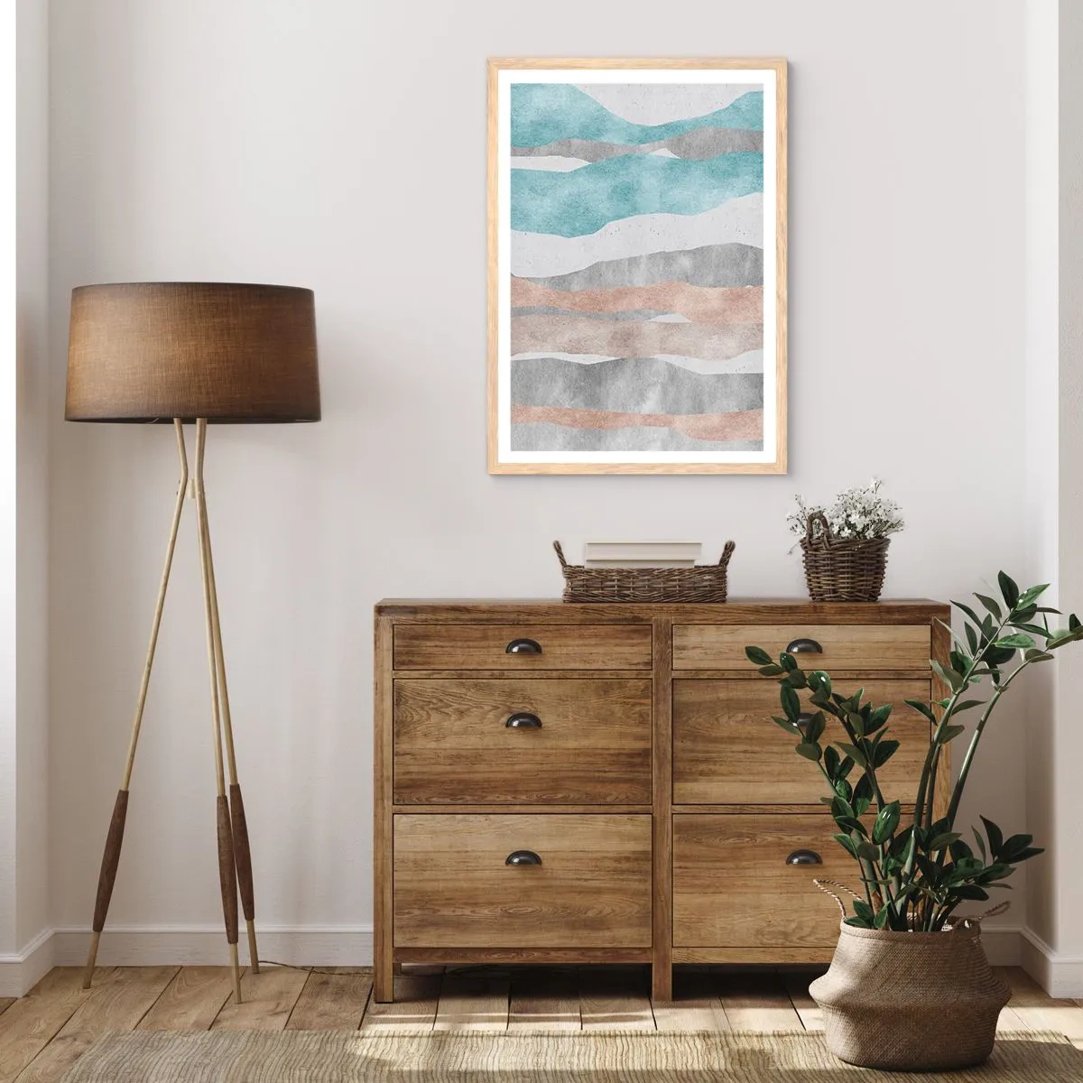 Affiche dans un chêne clair - Poster - Une étude de proximité - 70x100 cm