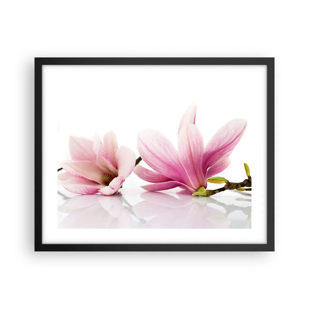 Affiche dans un cadre noir - Poster - Délicat comme une brise de printemps - 50x40 cm