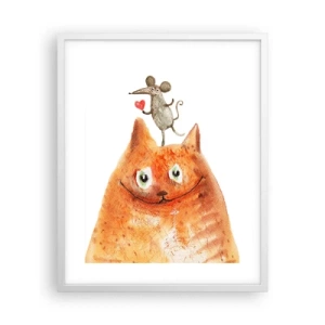 Affiche dans un cadre blanc - Poster - Amour paradoxal - 40x50 cm