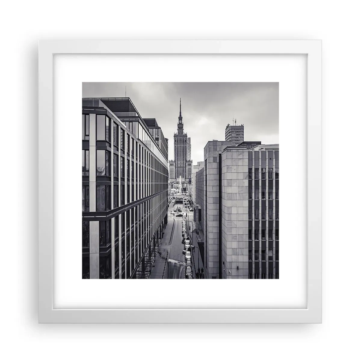 Affiche dans un cadre blanc - Poster - Vallée de Varsovie - 30x30 cm