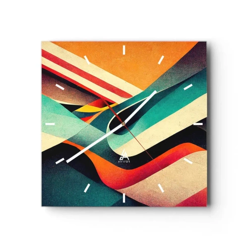 Horloge murale - Pendule murale - Composition intense - 40x40 cm
