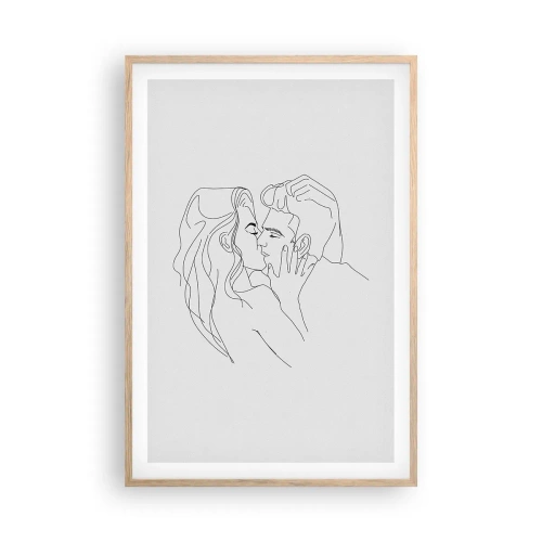 Affiche dans un chêne clair - Poster - La même ligne - 61x91 cm