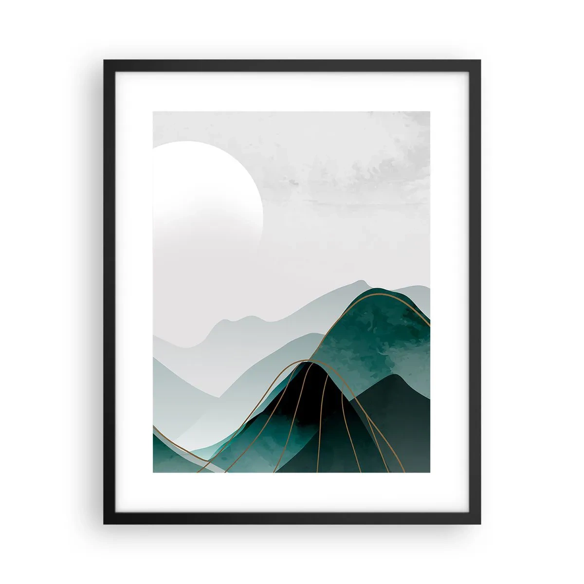 Affiche dans un cadre noir - Poster - En pleine majesté - 40x50 cm