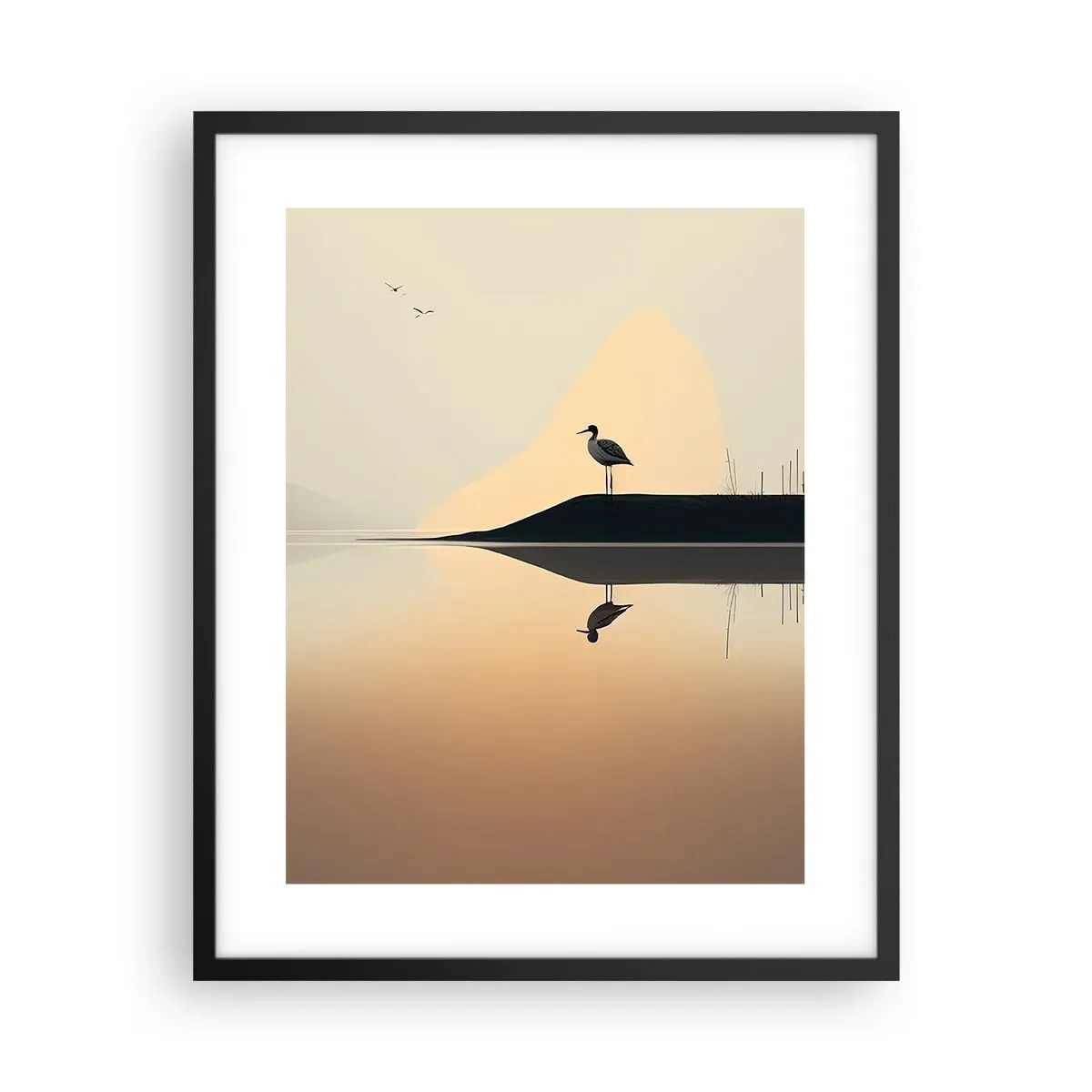 Affiche dans un cadre noir - Poster - Le seigneur du lac - 40x50 cm