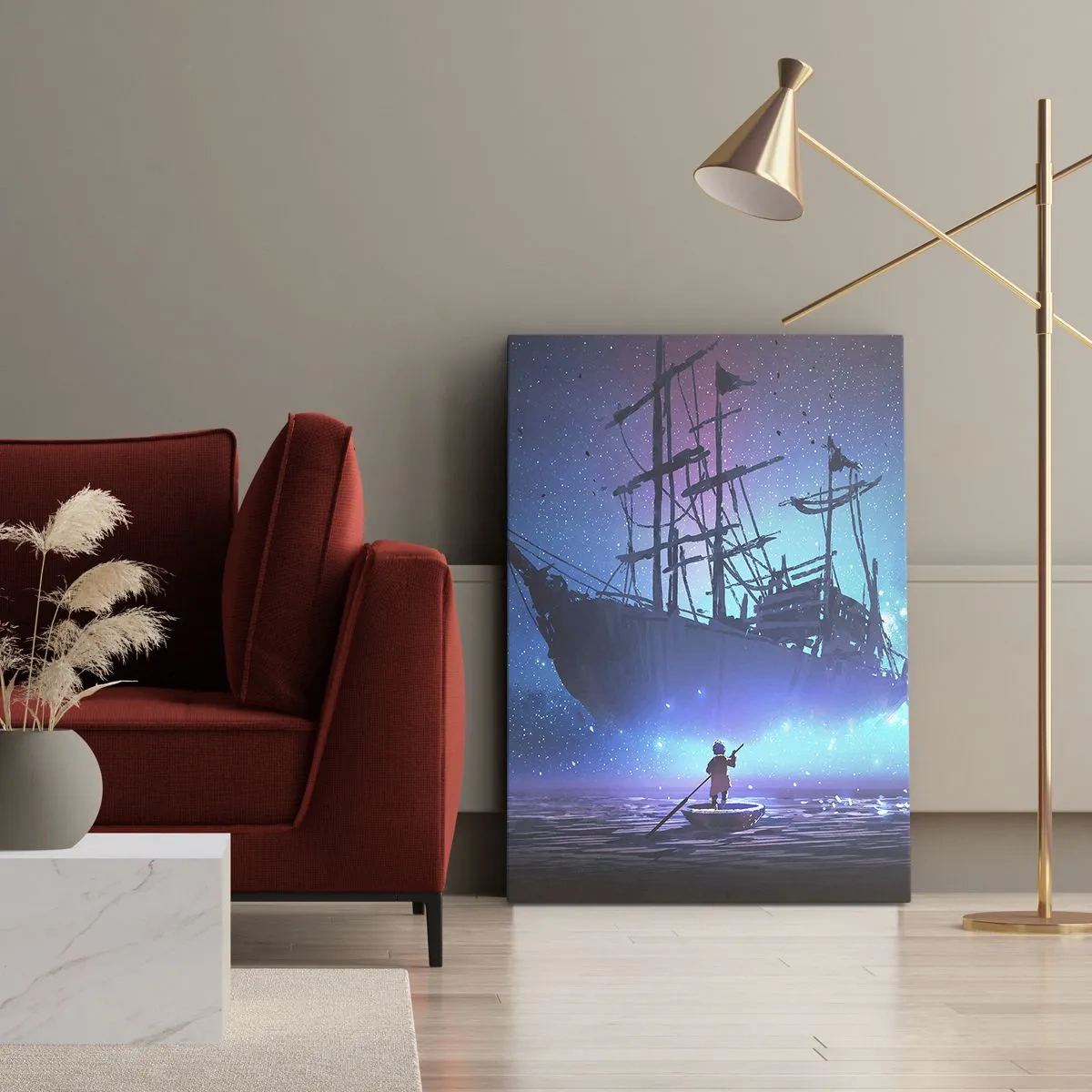 Impression sur toile - Image sur toile - A la rencontre du mythe de la mer - 55x100 cm
