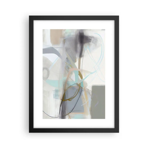 Affiche dans un cadre noir - Poster - Abstraction brumeuse - 30x40 cm