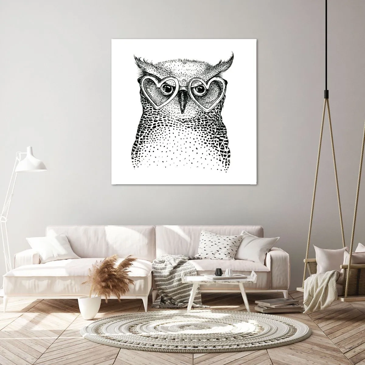 Impression sur toile - Image sur toile - Sagement et avec amour - 70x70 cm