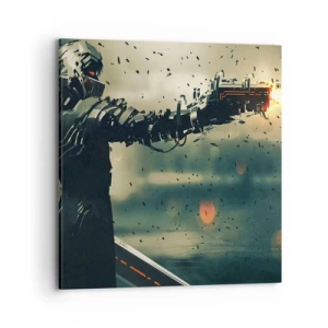 Impression sur toile - Image sur toile - L'arme fatale - Votre propre Terminator - 70x70 cm