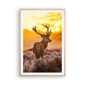 Affiche dans un chêne clair - Poster - Roi de la forêt automnal - 61x91 cm