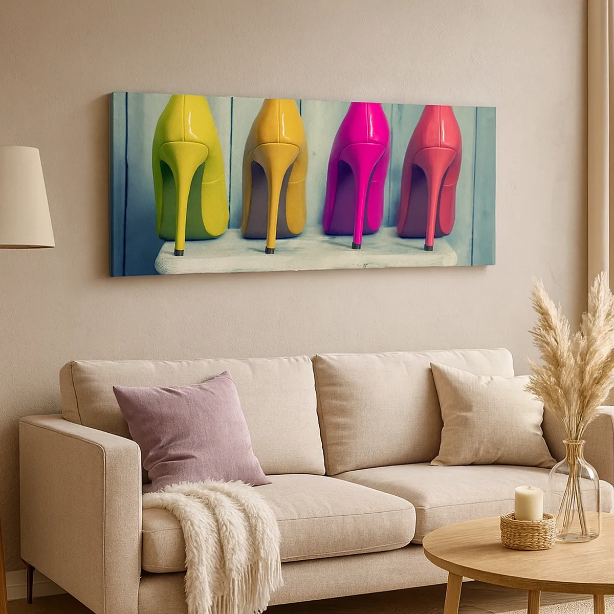 Impression sur toile - Image sur toile - Promenade sur l'arc-en-ciel - 30x30 cm