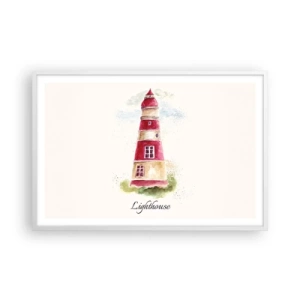 Affiche dans un cadre blanc - Poster - Il y a toujours beau temps autour - 91x61 cm