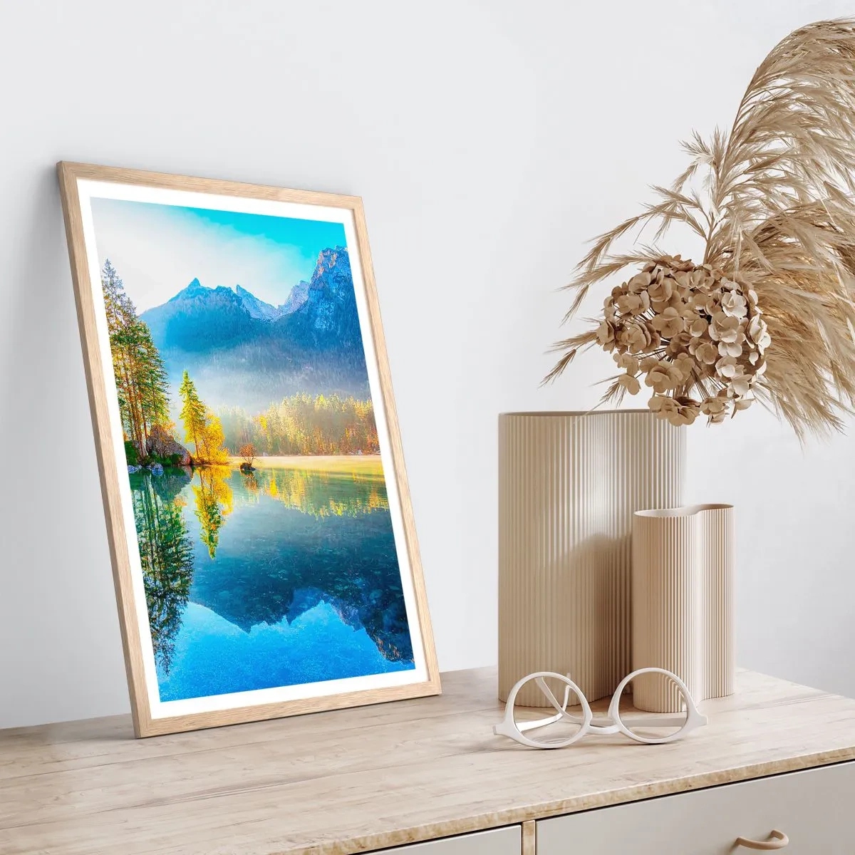 Affiche dans un chêne clair - Poster - Majesté et douceur - 61x91 cm