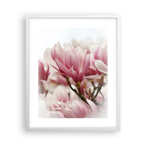 Affiche dans un cadre blanc - Poster - Fleurs de printemps - 40x50 cm