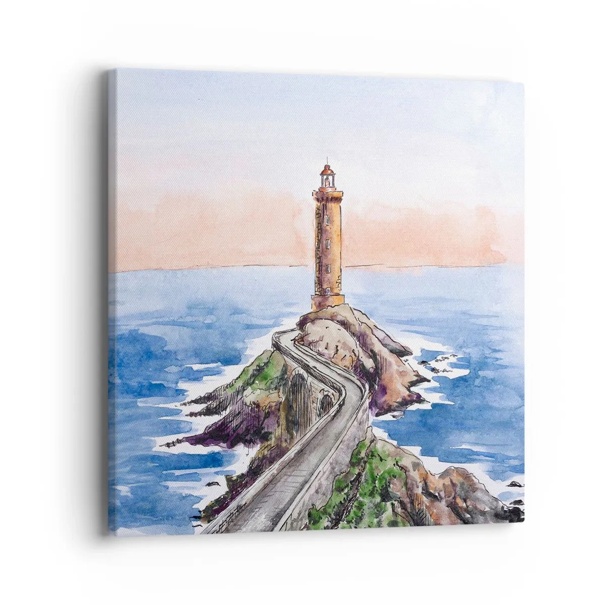 Impression sur toile - Image sur toile - Face à la mer - 40x40 cm