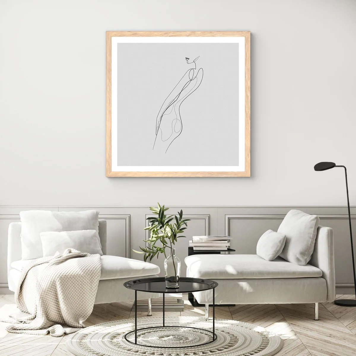 Affiche dans un chêne clair - Poster - Juste une promesse - 40x40 cm