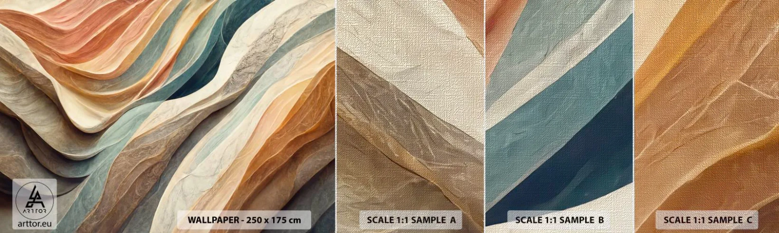 Échantillon de Papier Peint Premium Canvas - Le moment avant le changement - Texture, Modèle, Brillant - 100x30 cm