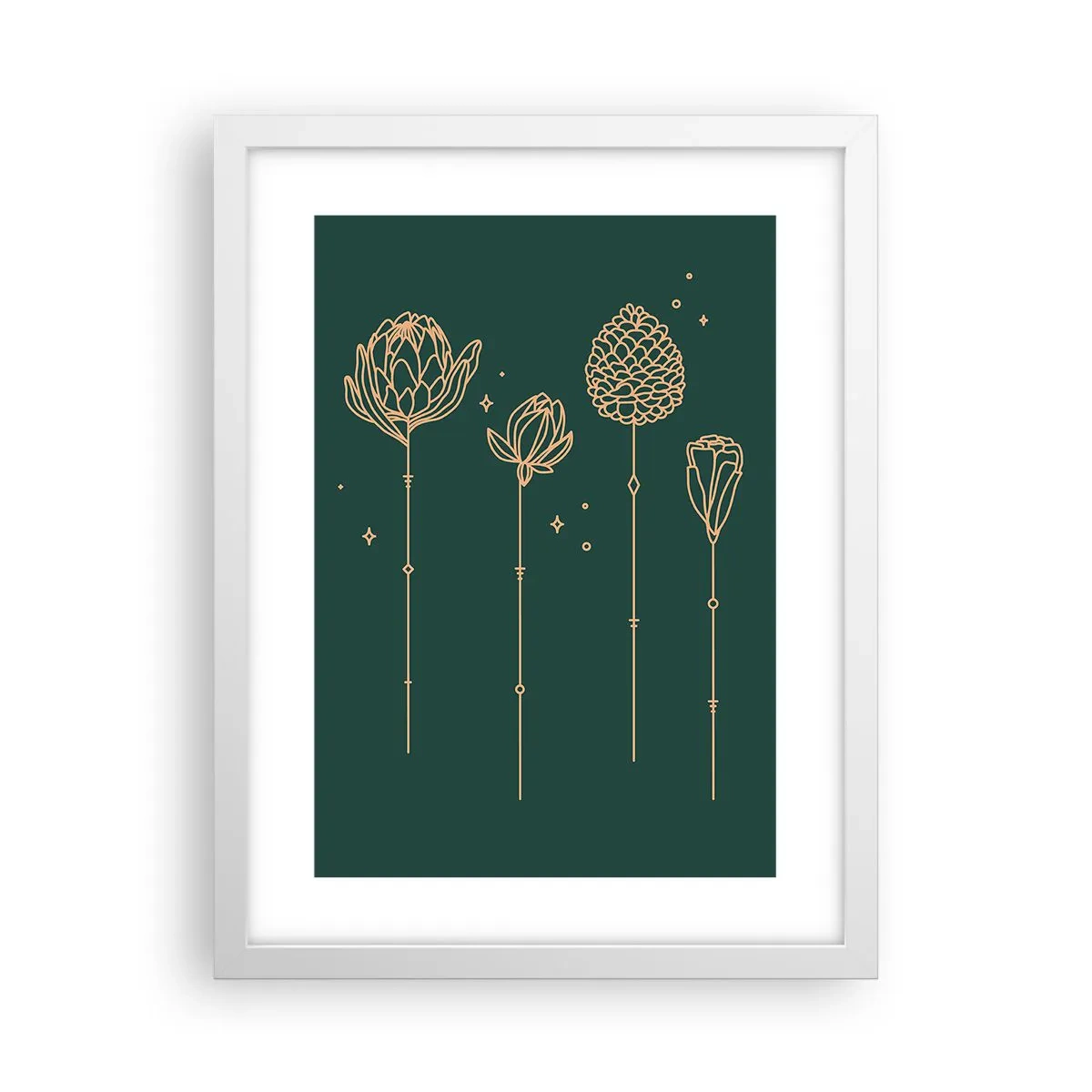 Affiche dans un cadre blanc - Poster - La famille Plante - 30x40 cm