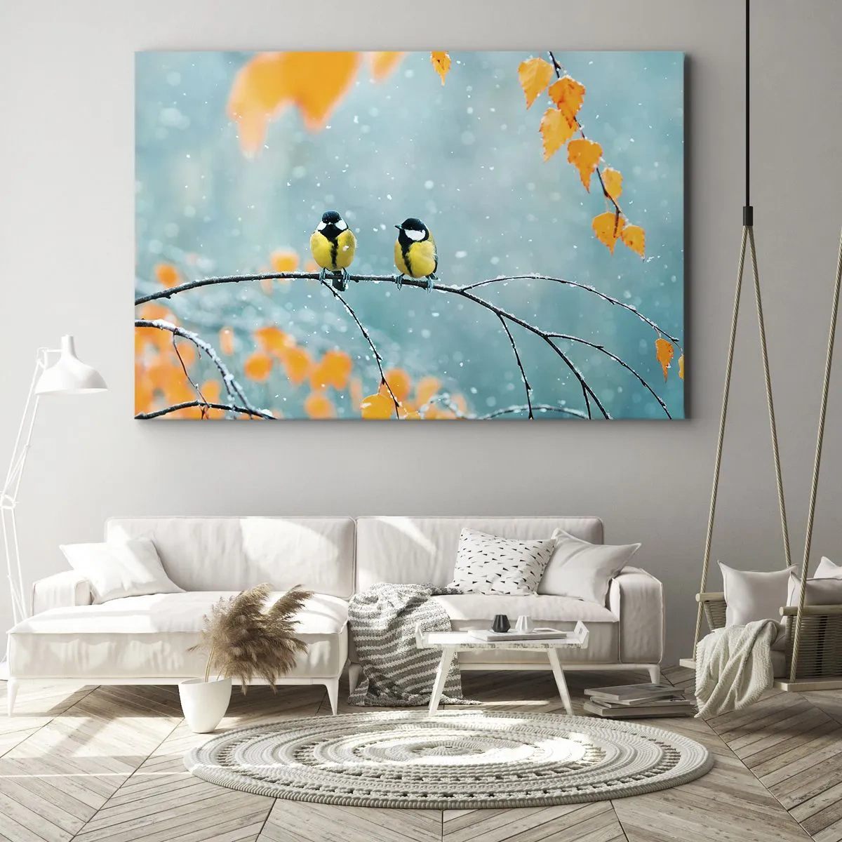 Impression sur toile - Image sur toile - Potins d'oiseaux - 70x50 cm