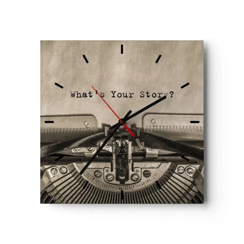 Horloge murale - Pendule murale - Réponds-moi - 40x40 cm