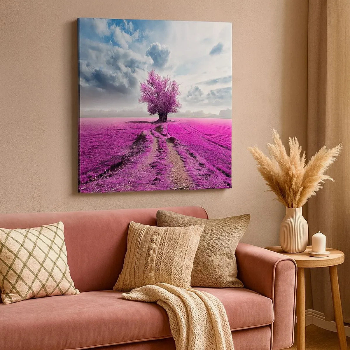 Impression sur toile - Image sur toile - Lande - nature sauvage - 30x30 cm