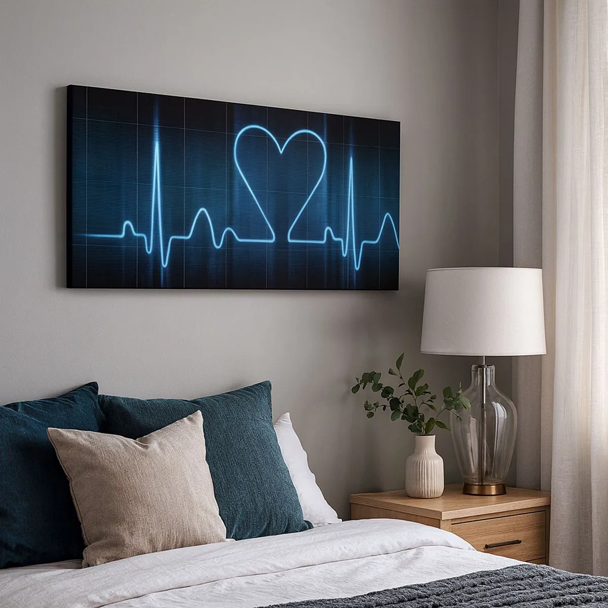 Impression sur toile - Image sur toile - Au rythme du cœur - 100x40 cm