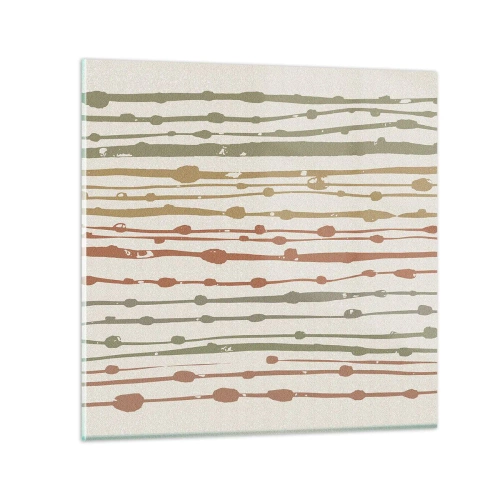 Impression sur verre - Image sur verre - Notation musicale des couleurs - 50x50 cm