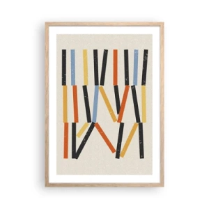 Affiche dans un chêne clair - Poster - Composition de niveaux - 50x70 cm