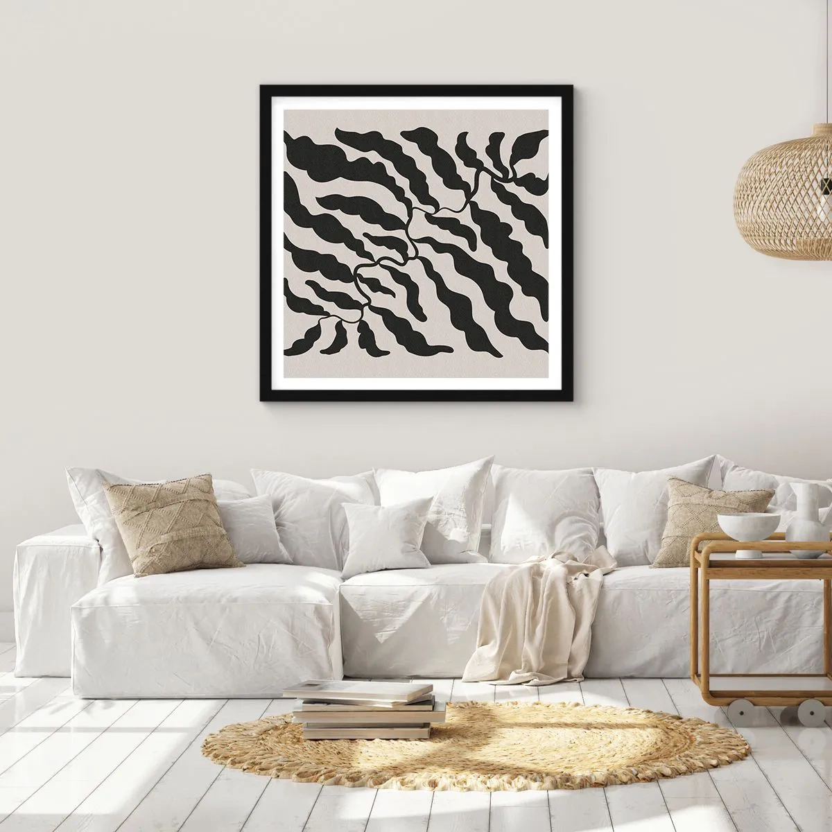 Affiche dans un cadre noir - Poster - La nature du carré - 60x60 cm