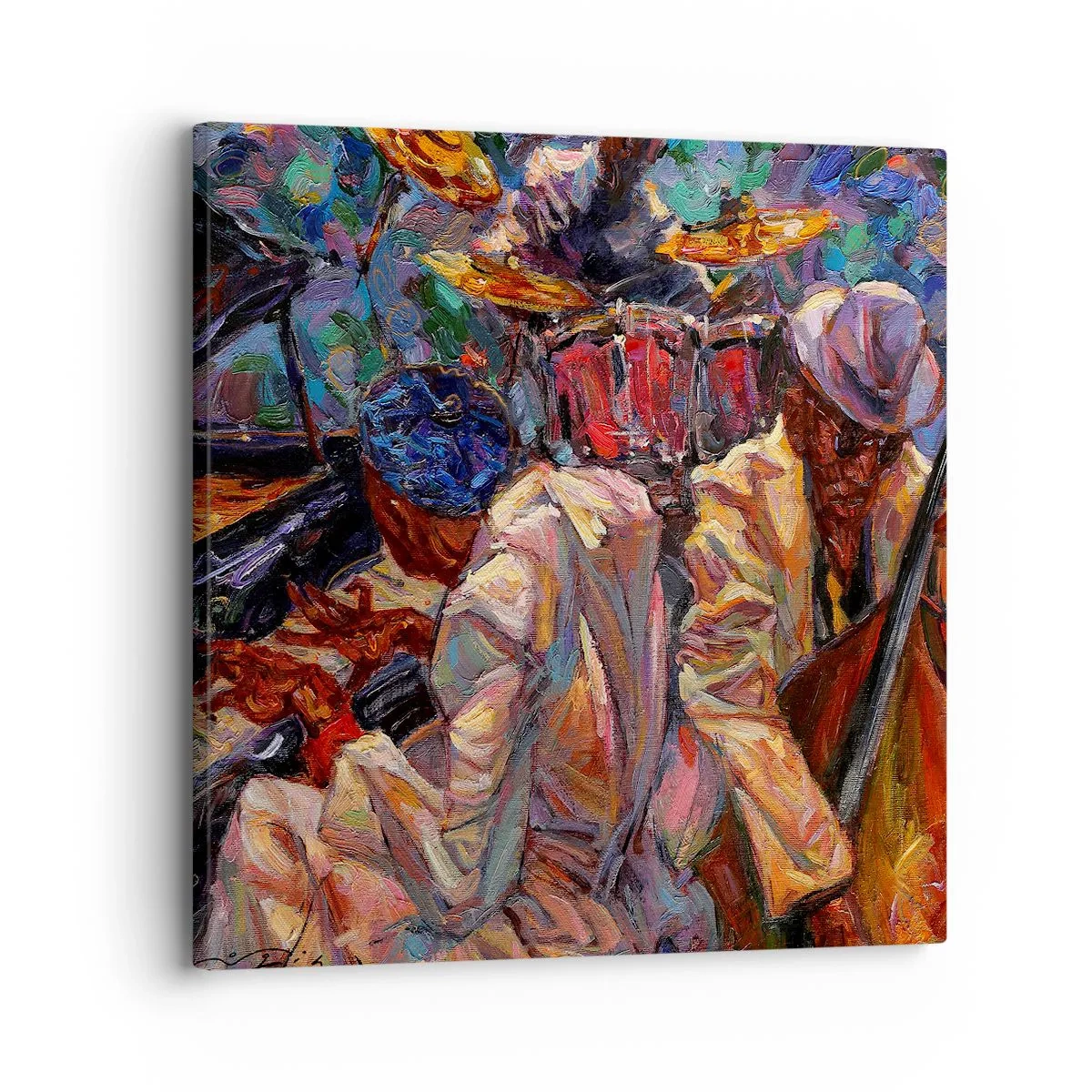 Impression sur toile - Image sur toile - Dans le même tempo - 30x30 cm