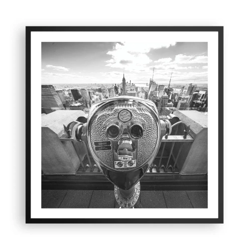 Affiche dans un cadre noir - Poster - Ville sur les villes - 60x60 cm