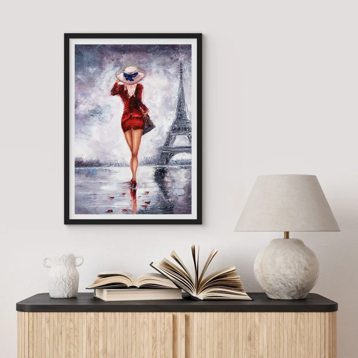 Affiche dans un cadre noir - Poster - Symbole parisien - 30x40 cm