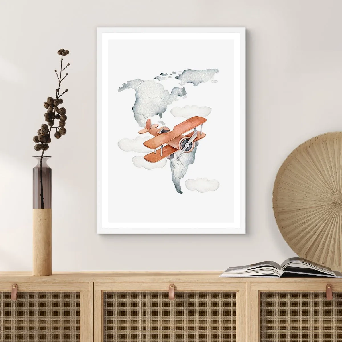 Affiche dans un cadre blanc - Poster - Dans un esprit pionnier - 61x91 cm