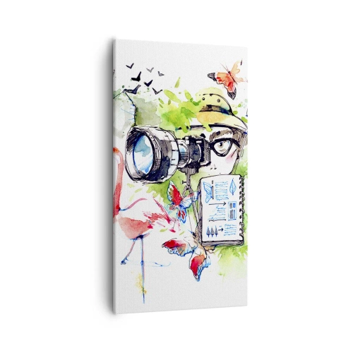 Impression sur toile - Image sur toile - Dans l'objectif d'un voyageu - 55x100 cm